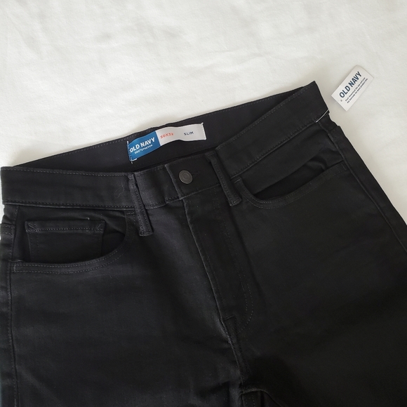 NWT Old Navy Slim 360° Stretch Performance Jeans, Black - Picture 2 of 4